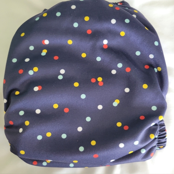 Navy Confetti Lil Helper Cloth Diaper OS AI2 - Picture 2 of 3